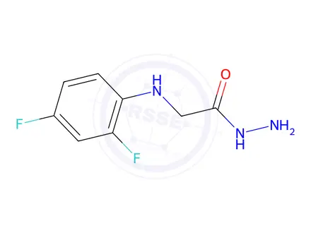 Chemical structure of 2-((2,4-Difluorophenyl)amino)acetohydrazide