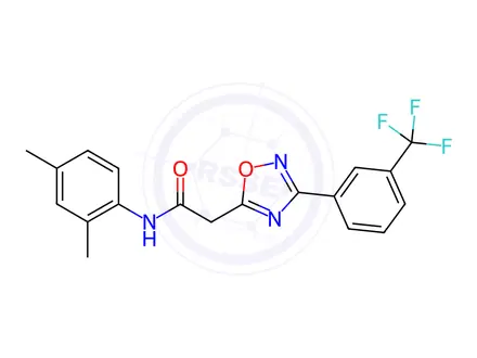 Chemical structure of N-(2,4-dimethylphenyl)-2-(3-(3-(trifluoromethyl)phenyl)-1,2,4-oxadiazol-5-yl)acetamide