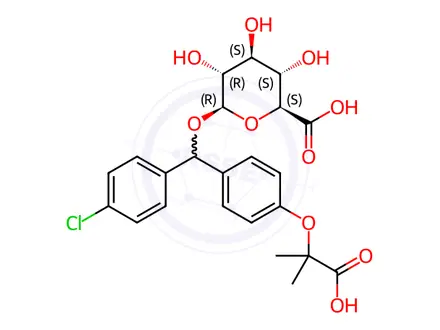 Chemical structure of Fenirofibrate-Beta-D-Glucuronide
