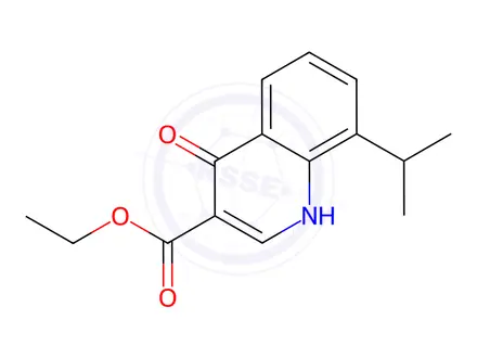Chemical structure of ethyl 4-hydroxy-8-isopropylquinoline-3-carboxylate