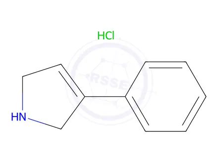 Chemical structure of 3-phenyl-2,5-dihydro-1H-pyrrole hydrochloride