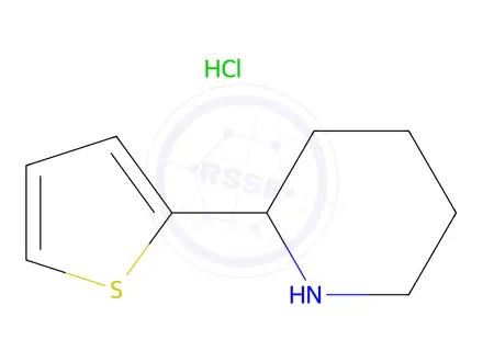 Chemical structure of 2-(2-Thienyl) piperidine hydrochloride