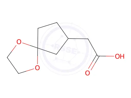 Chemical structure of 2-(1,4-dioxaspiro[4.4]nonan-7-yl)acetic acid