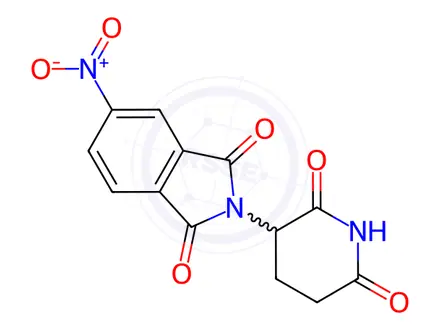 Chemical structure of 2-(2,6-Dioxopiperidine-3-yl)-5-nirtoisoindole-1,3-dione