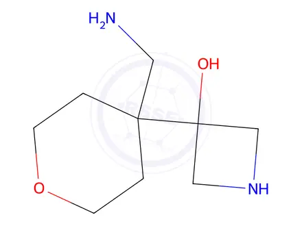Chemical structure of 3-(4-(Aminomethyl)tetrahydro-2h-pyran-4-yl)azetidin-3-ol