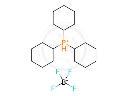Chemical structure of Tricyclohexylphosphonium Tetrafluoroborate