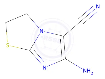 Chemical structure of 6-amino-2H,3H-imidazo[2,1-b][1,3]thiazole-5-carbonitrile