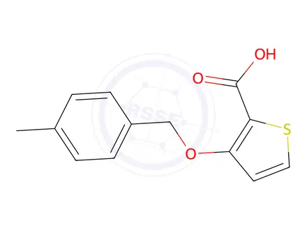 Chemical structure of 3-[(4-Methylbenzyl)Oxy]-2-Thiophenecarboxylic Acid