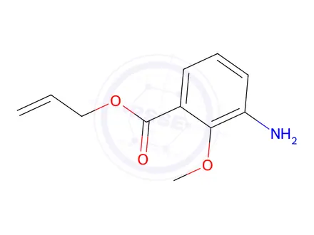 Chemical structure of Benzoic acid, 3-amino-2-methoxy-, 2-propenyl ester (9CI)