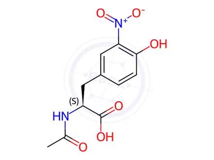 Chemical structure of 3-Nitro-N-acetyl-L-tyrosine