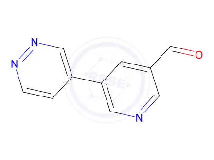 Chemical structure of 5-(Pyridazin-4-yl)nicotinaldehyde