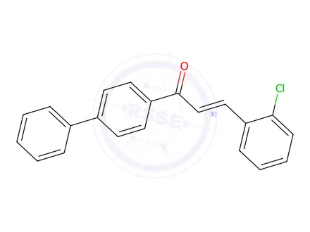 Chemical structure of (2E)-1-{[1,1'-Biphenyl]-4-yl}-3-(2-chlorophenyl)prop-2-en-1-one
