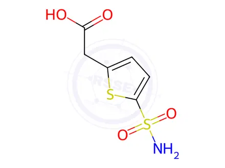 Chemical structure of 2-(5-Sulfamoylthiophen-2-yl)acetic acid