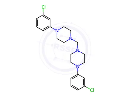 Chemical structure of Bis-(m-chlorophenylpiperazino)-methane