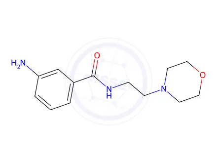Chemical structure of 3-Amino-N-(2-morpholinoethyl)benzamide, 97%