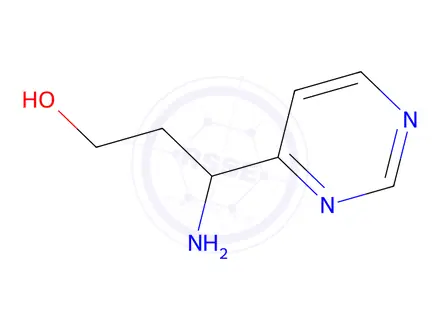 Chemical structure of 3-Amino-3-(pyrimidin-4-yl)propan-1-ol
