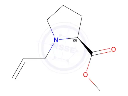 Chemical structure of Proline, 1-(2-propenyl)-, methyl ester (9CI)