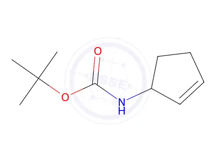 Chemical structure of Carbamic acid, (1R)-2-cyclopenten-1-yl-, 1,1-dimethylethyl ester (9CI)