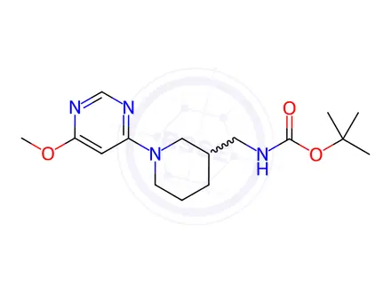 Chemical structure of [1-(6-Methoxy-pyriMidin-4-yl)-piperidin-3-ylMethyl]-carbaMic acid tert-butyl ester