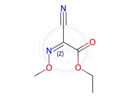 Chemical structure of Acetic acid, cyano(methoxyimino)-, ethyl ester, (Z)-(9CI)