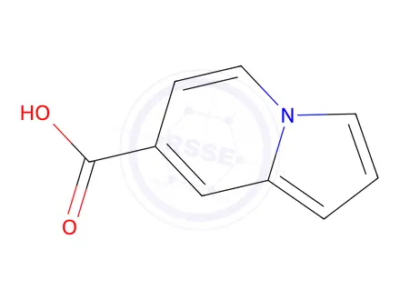 Chemical structure of indolizine-7-carboxylic acid