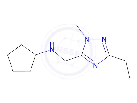 Chemical structure of n-((3-Ethyl-1-methyl-1h-1,2,4-triazol-5-yl)methyl)cyclopentanamine