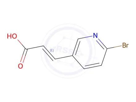 Chemical structure of (E)-3-(6-Bromopyridin-3-yl)acrylic acid