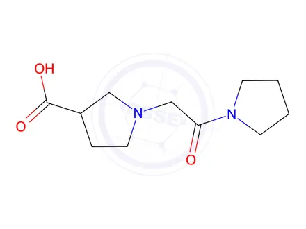 Chemical structure of 1-[2-oxo-2-(pyrrolidin-1-yl)ethyl]pyrrolidine-3-carboxylic acid