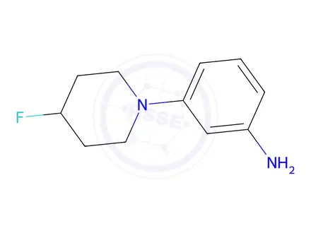 Chemical structure of 3-(4-Fluoropiperidin-1-yl)aniline