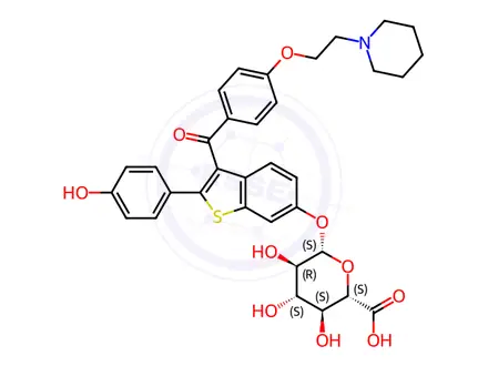 Chemical structure of Raloxifene 6-Glucuronide