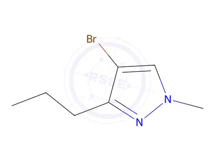 Chemical structure of 4-Bromo-1-methyl-3-propyl-1H-pyrazole