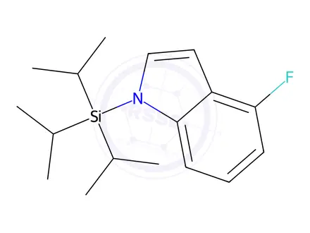 Chemical structure of 4-fluoro-1-[tris(propan-2-yl)silyl]-1H-indole
