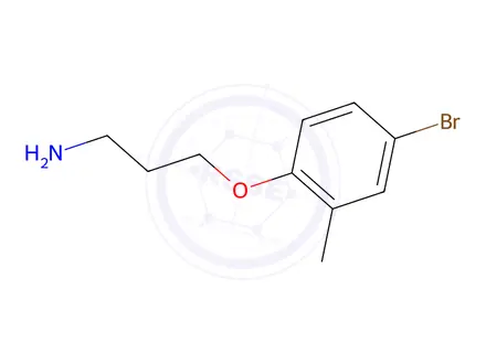 Chemical structure of 3-(4-Bromo-2-methylphenoxy)propan-1-amine