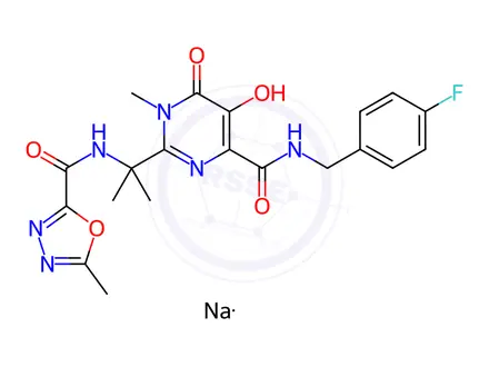 Chemical structure of Raltegravir Sodium salt