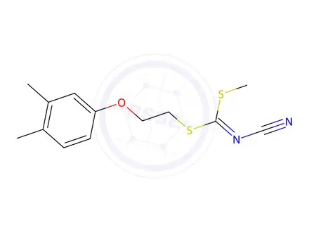 Chemical structure of [2-(3,4-Dimethylphenoxy)ethyl]methyl-cyanocarbonimidodithioate