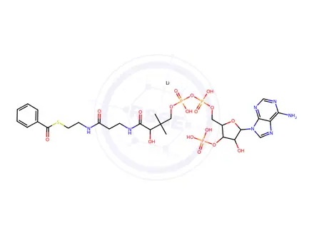 Chemical structure of Benzoyl coenzyme A lithium salt