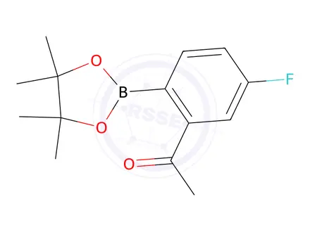 Chemical structure of 1-[5-Fluoro-2-(tetramethyl-1,3,2-dioxaborolan-2-yl)phenyl]ethan-1-one