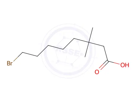 Chemical structure of 8-Bromo-3,3-dimethyloctanoic acid