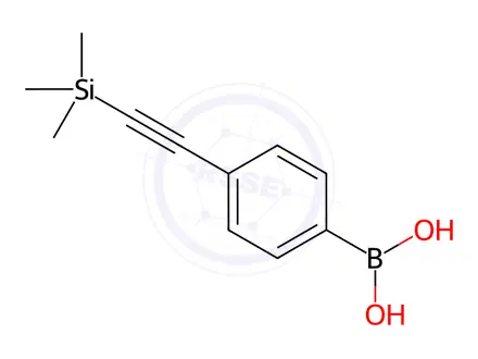 Chemical structure of (4-((trimethylsilyl)ethynyl)phenyl)boronic acid