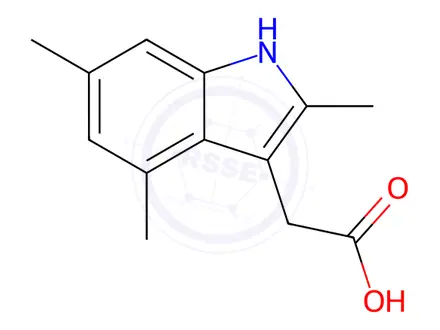 Chemical structure of (2,4,6-Trimethyl-1H-indol-3-yl)-acetic acid