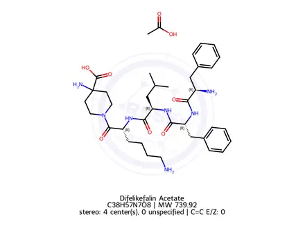 Chemical structure of Difelikefalin Acetate