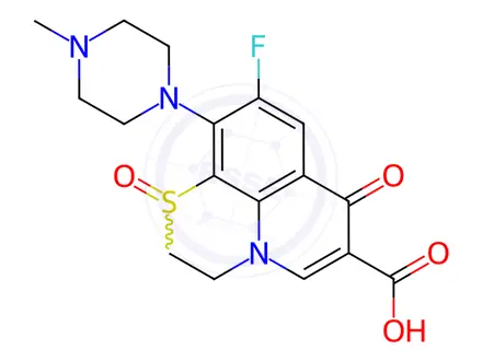 Chemical structure of rufloxacin sulfoxide