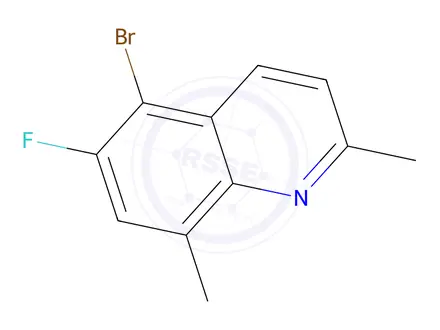 Chemical structure of 5-Bromo-6-fluoro-2,8-dimethylquinoline