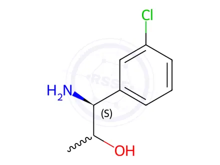 Chemical structure of (1S)-1-amino-1-(3-chlorophenyl)propan-2-ol