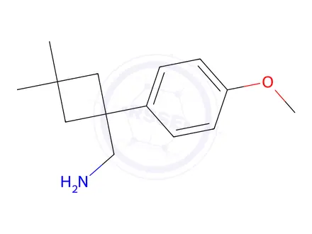 Chemical structure of (1-(4-methoxyphenyl)-3,3-dimethylcyclobutyl)methanamine