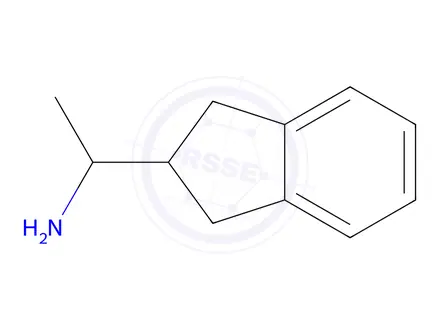 Chemical structure of 1-(2,3-Dihydro-1h-inden-2-yl)ethan-1-amine