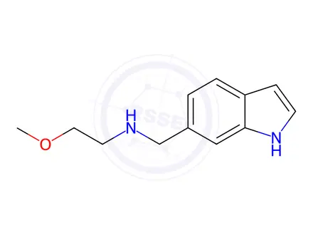Chemical structure of N-(1H-Indol-6-ylmethyl)-2-methoxyethanamineoxalate (2:1)