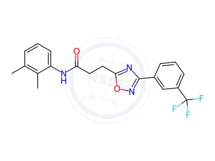 Chemical structure of N-(2,3-dimethylphenyl)-3-(3-(3-(trifluoromethyl)phenyl)-1,2,4-oxadiazol-5-yl)propanamide