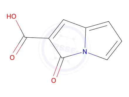 Chemical structure of 3-Oxo-3H-pyrrolizine-2-carboxylic acid