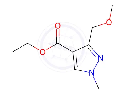 Chemical structure of ethyl 3-(methoxymethyl)-1-methyl-1H-pyrazole-4-carboxylate